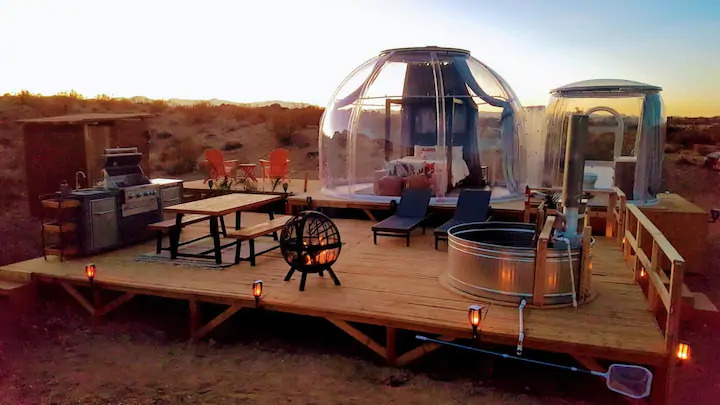 glamping in the bubble