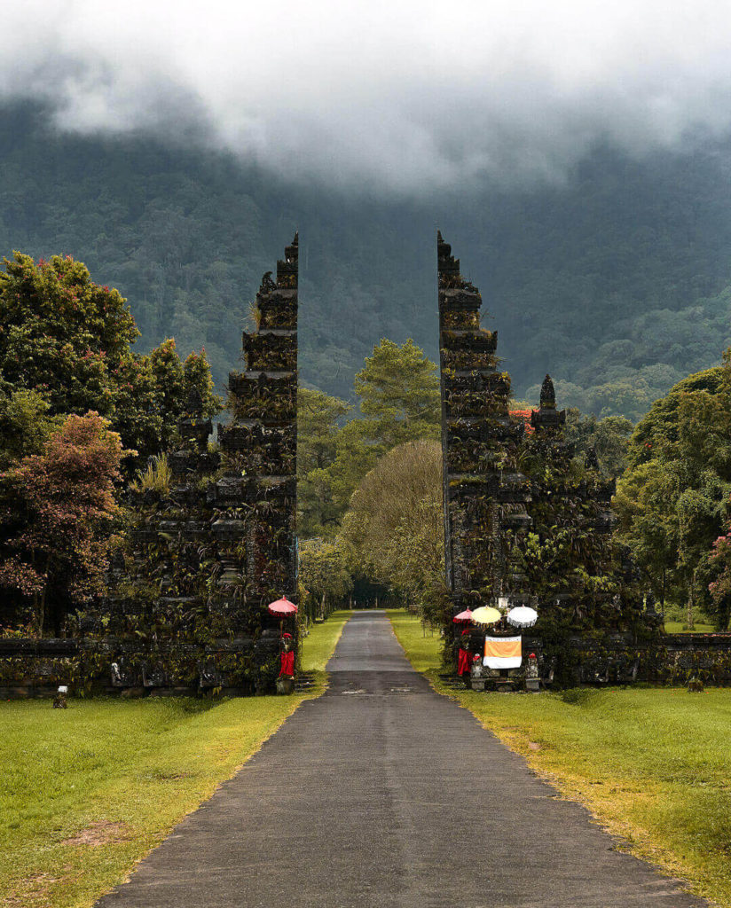 Handara Gate road in Bali