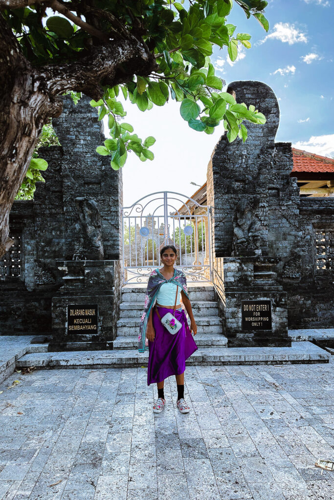 uluwatu temple near thomas beach in Bali