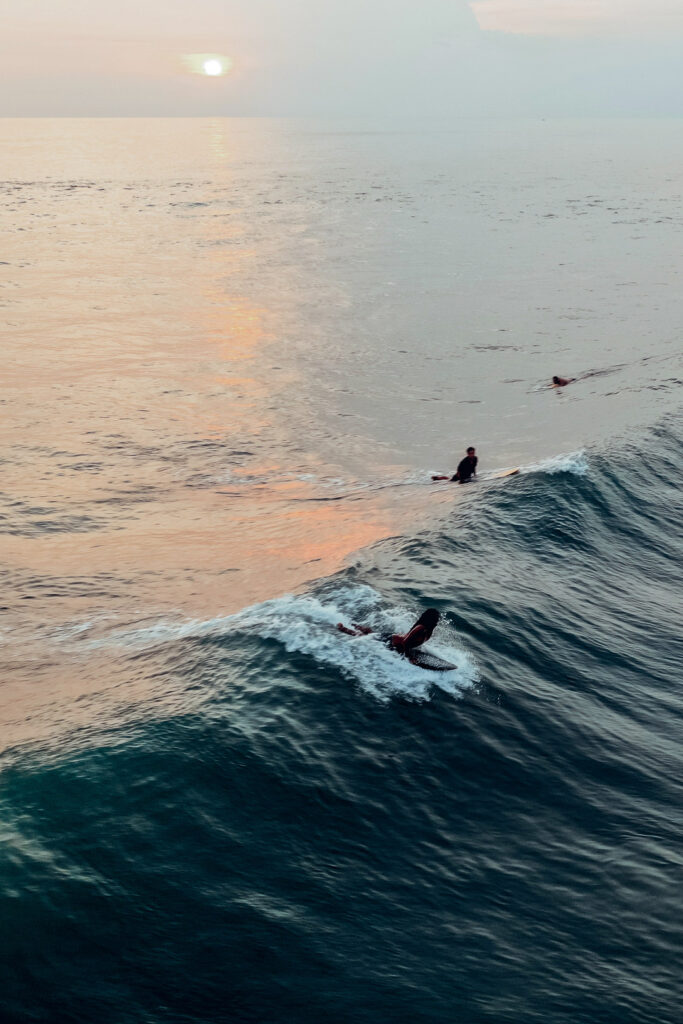 surfing in bali