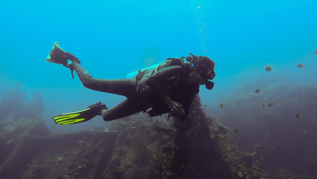 Diving in Bali in Tulamben