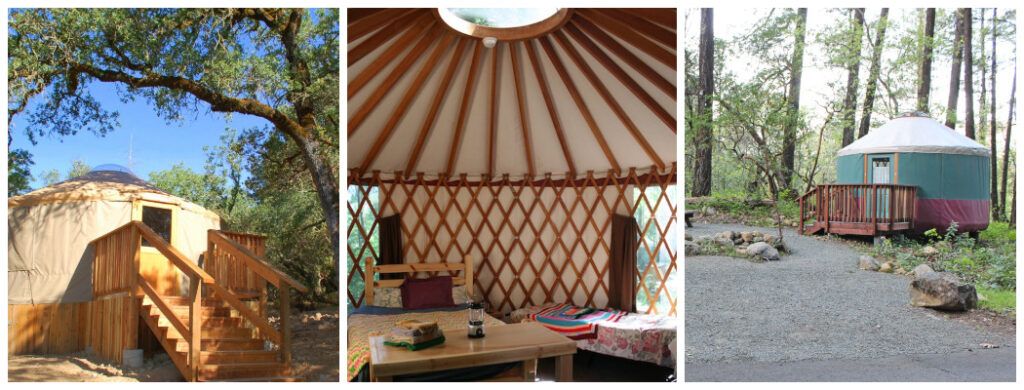 yurts in napa valley for glamping